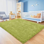 6x9 Green Grass Area Rugs for Living Room, Large Fluffy Shag Rug for Bedroom - Image 4