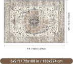 befbee 6x9 Area Rugs for Living Room, Super Soft Ultra-Thin Stain Resistant - Image 2