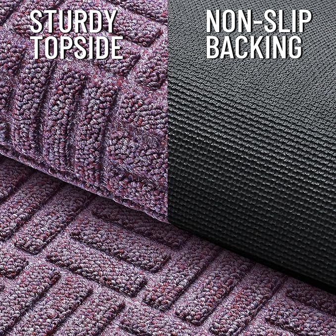 OLANLY Front Door Mat Outside Entrance 47x23, Heavy Duty Sturdy Natural Rubber - Image 3