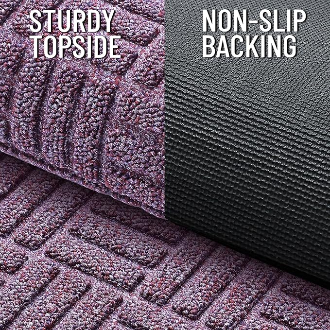 OLANLY Front Door Mat Outside Entrance 59x23, Heavy Duty Sturdy Natural Rubber - Image 3