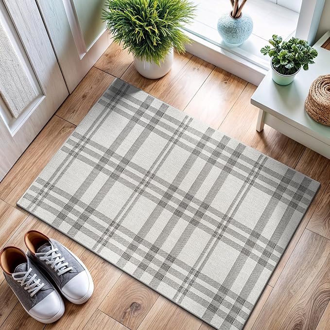 CAMILSON Easy Jute Rug 2x3, Indoor Outdoor Off-White Color Fiber Area Rugs - Image 4