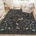 6x9 Area Rugs Washable Rug: Large Boho Living Room Rug Soft Non-Slip Low Pile by Yidanamy