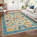 Mushroom Insect Washable Rug 5x7 Area Rugs by ROYHOME