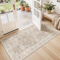 Madane 2x4 Washable Rugs for Entryway, Low Pile Non-Slip Small Area Rug Kitchen by Madane