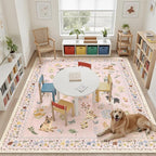 Soalmost Dog 8x10 Pink Area Rugs - Image 2