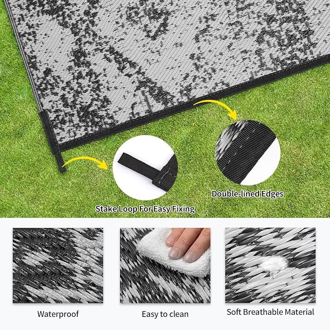 Outdoor Patio Plastic Straw Rug - Image 7