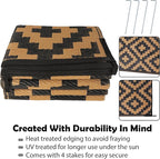 SAND MINE Reversible Mats, Plastic Straw Rug, Modern Area Rug, Large Floor Mat - Image 4