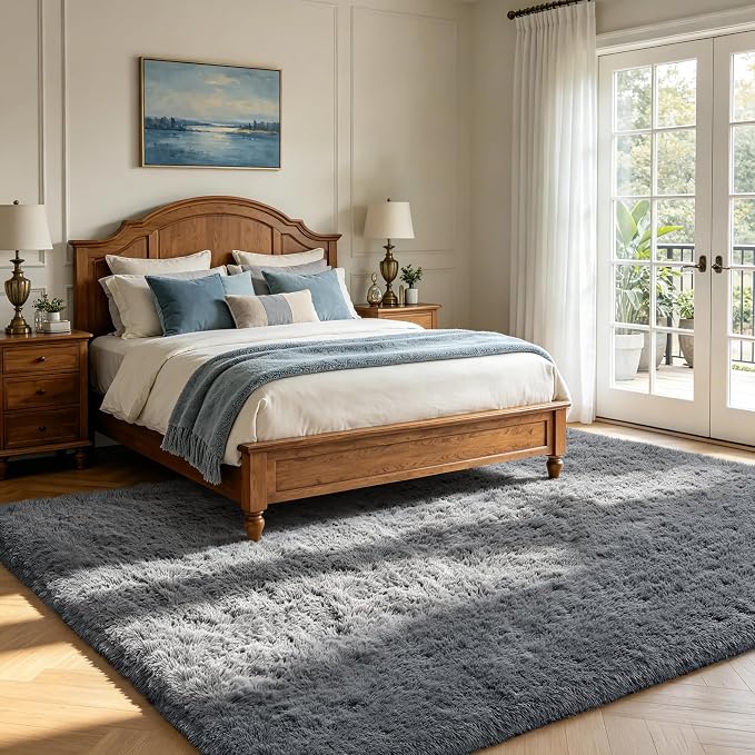 Shag Area Rugs for Bedroom Living Room, 8X10 Ultra Soft Fluffy Area Rugs for - Image 3