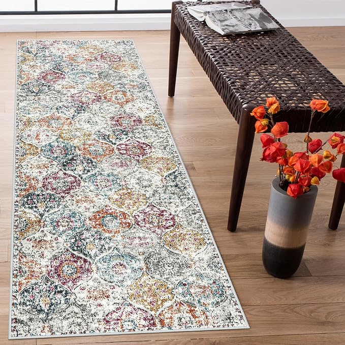 Lahome Moroccan Hallway Rug, Ultra-Thin Oriental Carpet by Lahome