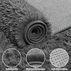 5x7 Area Rugs for Living Room: Ultra Soft Fluffy Shag Gray Rug for Bedroom - Image 7