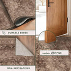 Brown Washable Long Runners for Hallways, 3x8 Wide Kitchen Runner Rug, Entryway - Image 5