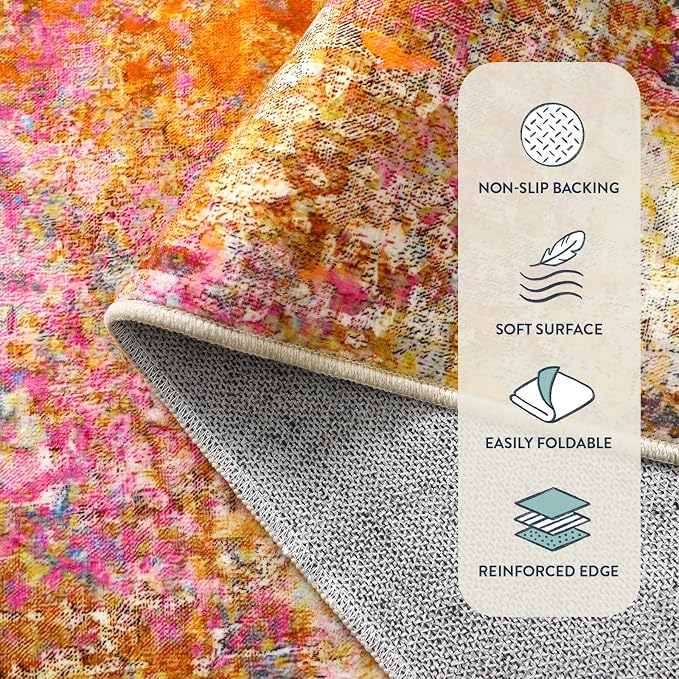 Lahome Modern Abstract Washable 6x9 Area Rugs - Image 5