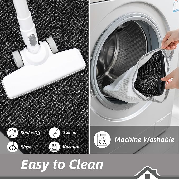 BEQHAUSE Dirt Trapper Door Mat 24" x 60", Non-Slip Washable Doormats Entrance - Image 7