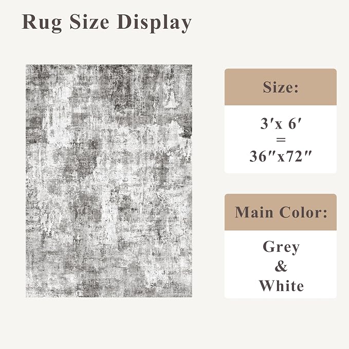 3x6 Washable Wide Runner Rug – Non-Slip Floor Carpet Runner - Image 2