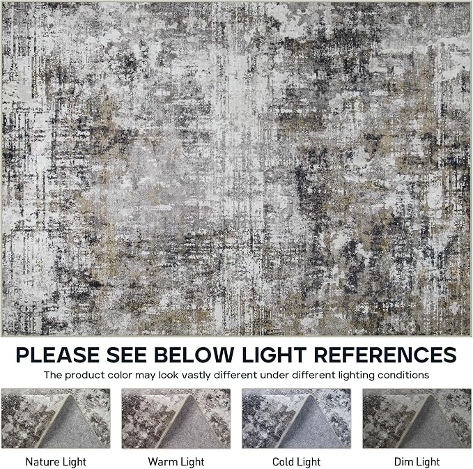 9x12 Area Rugs for Living Room Rug Washable: Modern Large Rug for Dining Room - Image 8