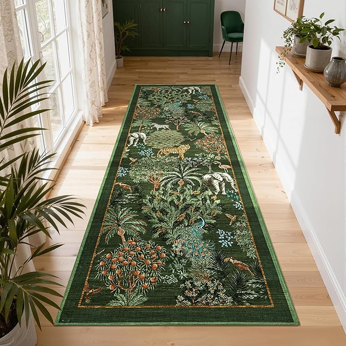 GarveeHome Jungle Rug 2.5x10 Kitchen Runner Rug Non Slip Washable Runners by GarveeHome
