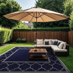 GENIMO 10 'x10 ' Outdoor Rug for Patio Clearance, Waterproof Indoor Outdoor - Image 3