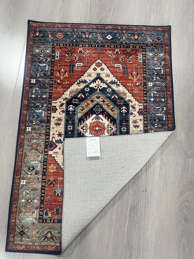 SERISSA 2x4 Boho Rugs for Entryway, Washable Non-Slip Kitchen Runner Rug - Image 8