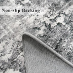 Washable 12ft Kitchen Area Rug: Abstract Entryway Rug Runner Soft Bedroom - Image 3