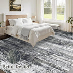 Washable Rug 8x10 Area Rugs for Living Room: Large Neutral Soft Rug Abstract - Image 2