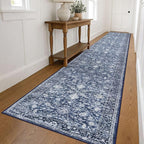 KILOCOCO Hallway Runner 3x18 Rug Runner Printed Vintage Floral Washable Kitchen - Image 3