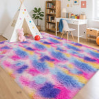 Large Hot Pink Rainbow Area Rug - Image 2