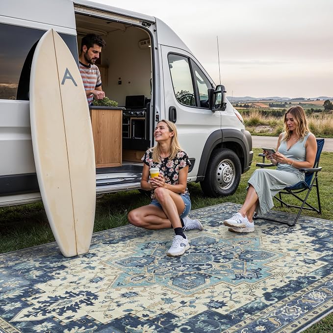 GENIMO Outdoor & Indoor Area Rug 9'x12', Waterproof, Non-Shedding, Easy Cleaning - Image 4