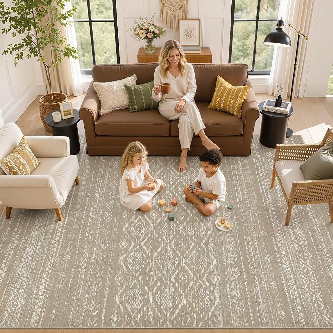 Nakagishi Area Rug Living Room Rugs: 6x9 Large Soft Machine Washable Boho - Image 8