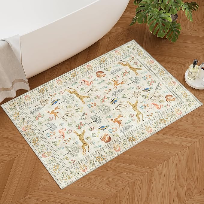 DUKINO 2x3 Rug, Washable Animal Rugs - Image 8