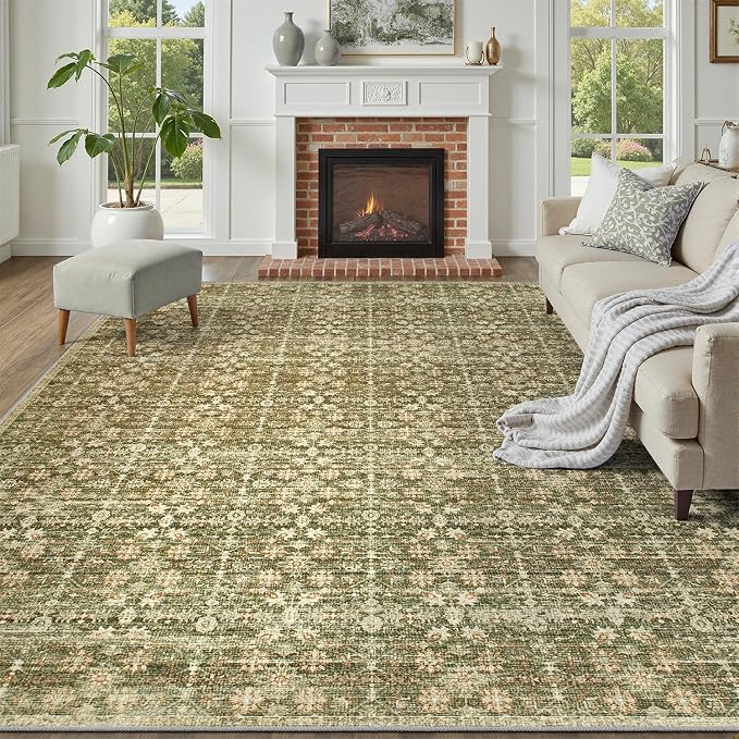 DCX 8x10 Neutral Rug, Kid & Pet Friendly by DCXWashableRug