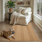 MatEssenz 3x5 ft Washable Area Rug, Textured Natural Woven Low-Profile Entryway by MatEssenz
