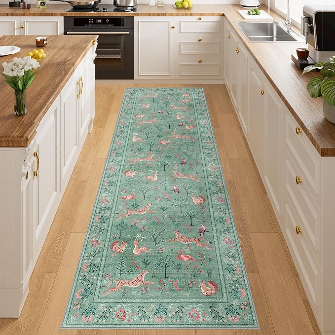 DUKINO Runner Rug, 2x8 Washable Kitchen Rugs by DUKINO
