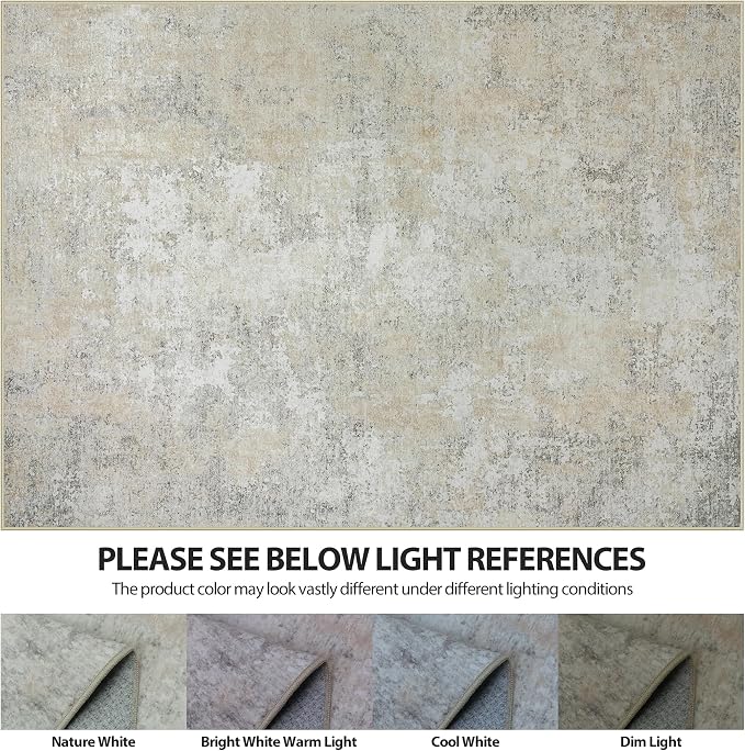 6x9 Area Rugs for Living Room Rug Washable: Abstract Rug for Dining Room - Image 7