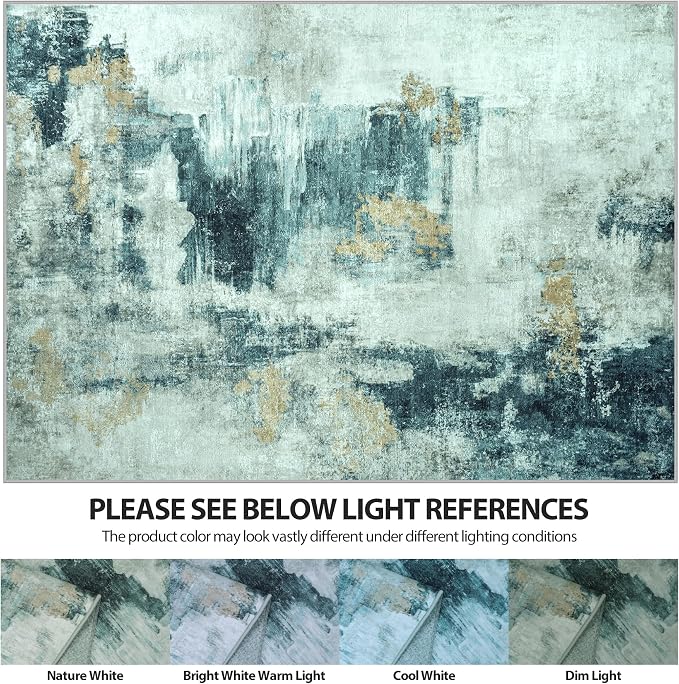 6x9 Area Rugs for Living Room Rug Washable: Abstract Rug for Dining Room - Image 7