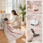 zesthome 10x12 Area Rugs for Girls Bedroom, Low Pile Machine Washable Rugs - Image 5