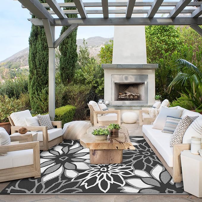 GENIMO Outdoor Rug Waterproof for Patio Decor, Large Area Rugs Mats for RV - Image 2
