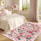 DUKINO 4x6 Area Rug, Floral Rugs - Image 5