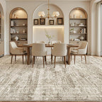 Soalmost 10x14 Area Rugs for Living Room, Non Slip Machine Washable Vintage Rugs - Image 4