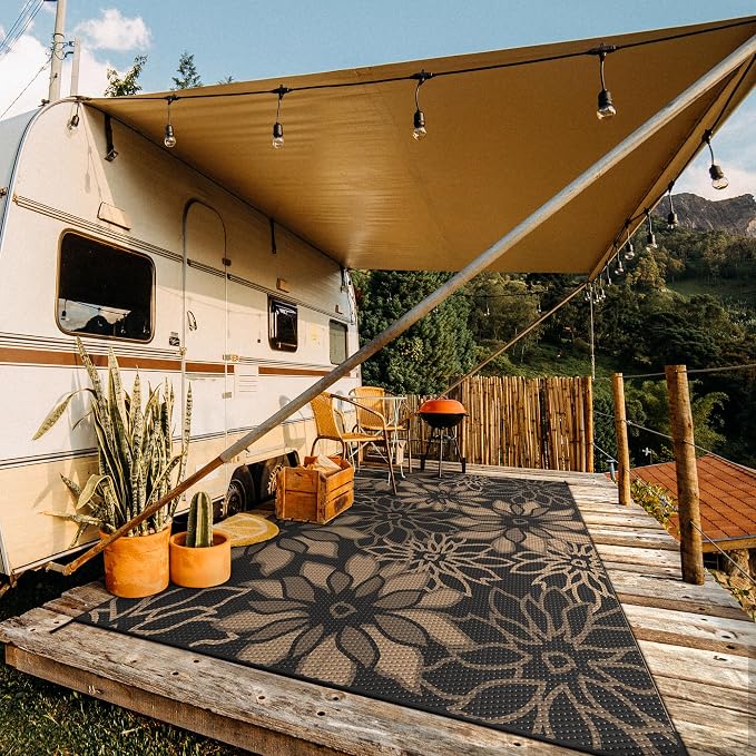 GENIMO Outdoor Rug Waterproof for Patio Decor, Large Area Rugs Mats for RV - Image 2