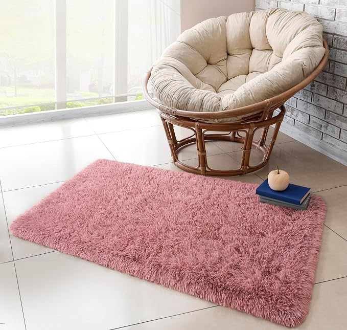 Chicrug Soft Runner Rug for Bedroom Living Room Plush Fluffy Rug 2x4 Feet - Image 7