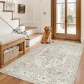 Madane Area Rug 3x5, Entryway Washable Vintage Runners Bedroom Non Slip Indoor by Madane