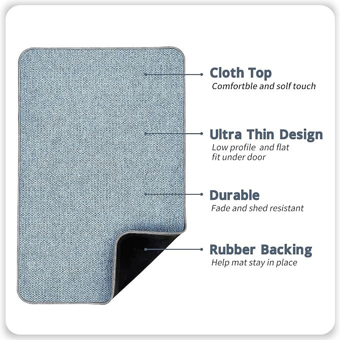 Bosap Bathroom Rugs Set 2 Pieces, Thin Bathroom Mats, Toilet Rugs, Quick Dry - Image 2