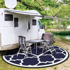 GENIMO 10 ' Round Outdoor Rug for Patio, Waterproof Indoor Outdoor Plastic - Image 4