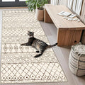 3x6 Washable Kitchen Runner Rug: Non Slip Moroccan Hallway Runners by BYYVOORugsforYourHome