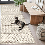 3x6 Washable Kitchen Runner Rug: Non Slip Moroccan Hallway Runners by BYYVOORugsforYourHome