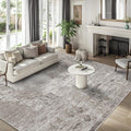 10x10 ft Square Living Room Rug – Washable Modern Abstract Area Rug by ZHXXUJ