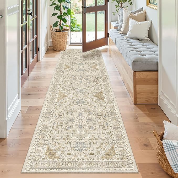 Madane Runner Rug 2x8, Washable Hallway Runner Rugs, Non-Slip Low-Pile Soft - Image 3