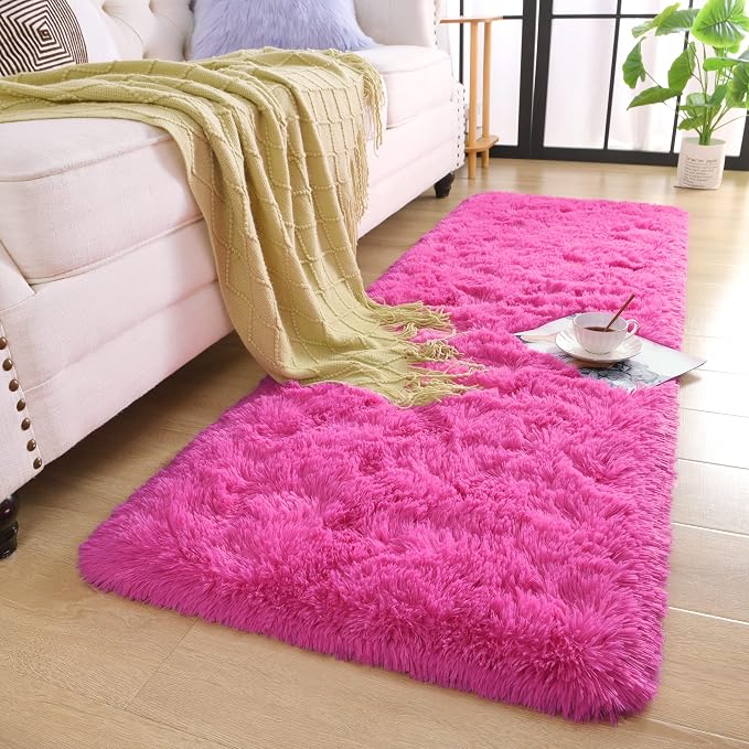Chicrug Soft Runner Rug for Bedroom Living Room Plush Fluffy Rugs 2x6 Feet - Image 5