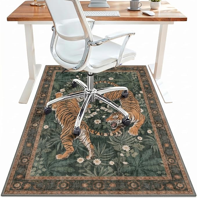 48"x72" Office Chair Mat for Hardwood Tile Floor, Under Desk Carpet Protector by BESBLEE