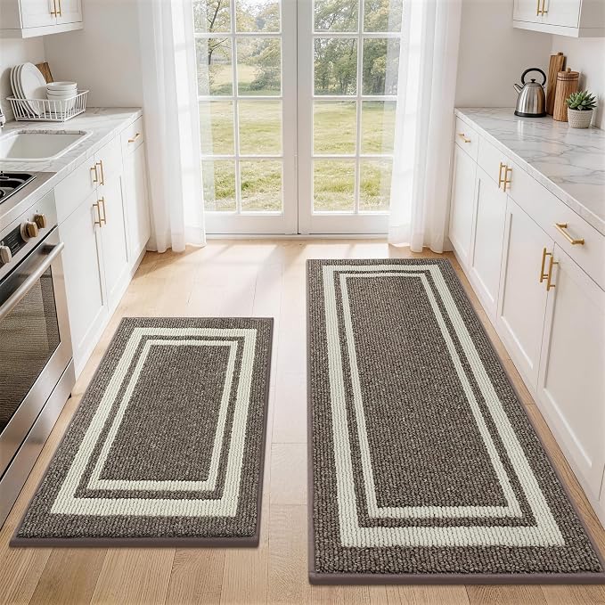 COSY HOMEER Kitchen Rugs Non-Slip 24x35/24x60 Inch Thick Polypropylene Standing by COSYHOMEER